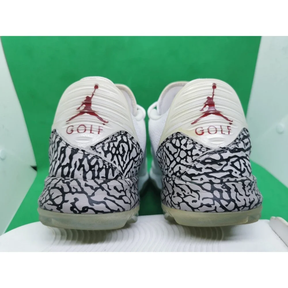 Jordan ADG Golf Shoes Mens Size 9 White Cement Elephant Spikeless AR7995-100